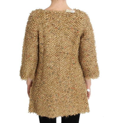 PINK MEMORIES Beige Wool Blend Cape Sweater