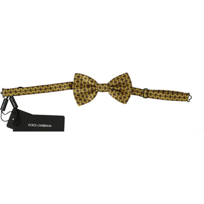 Dolce & Gabbana Yellow Pattern Silk Adjustable Neck Tie 1728,67345645728,Accessories,Bowties - Ties and Formal Accessories - Accessories,Dolce & Gabbana,Material: 100% Silk,Men,Men - Accessories,New with tags,Ties & Bowties - Men - Accessories,Ties and Fo