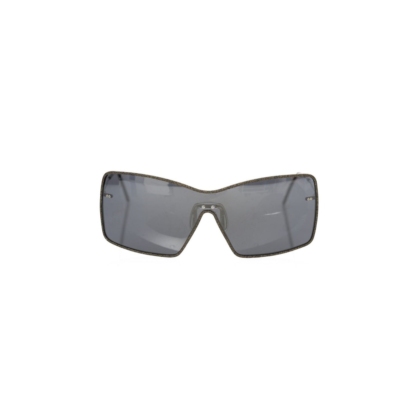 Frankie Morello Black Metallic Fiber Women Sunglasses