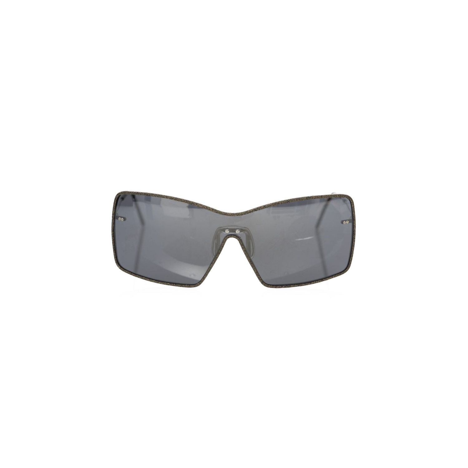 Frankie Morello Black Metallic Fiber Women Sunglasses
