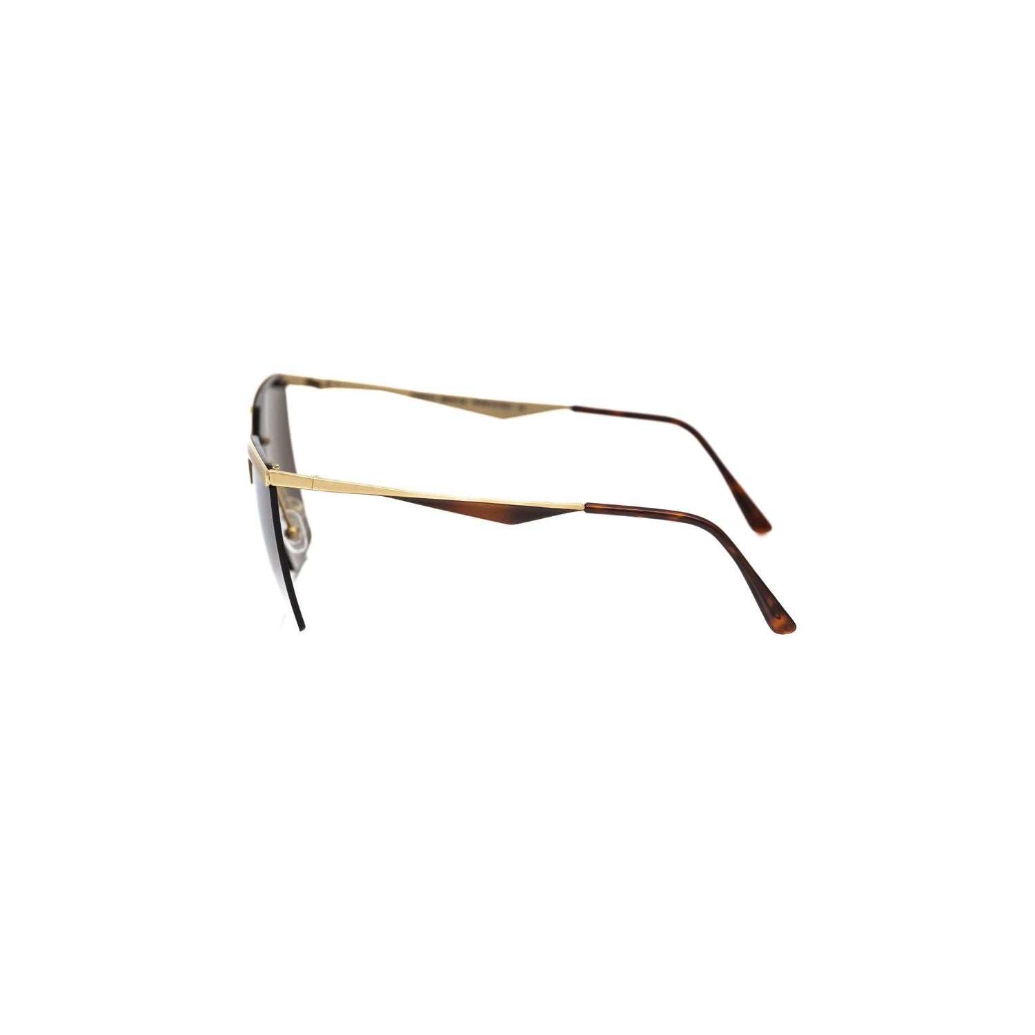 Frankie Morello Gold Metallic Fibre Women Sunglass
