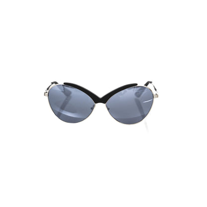 Frankie Morello Black Metallic Women Sunglasses