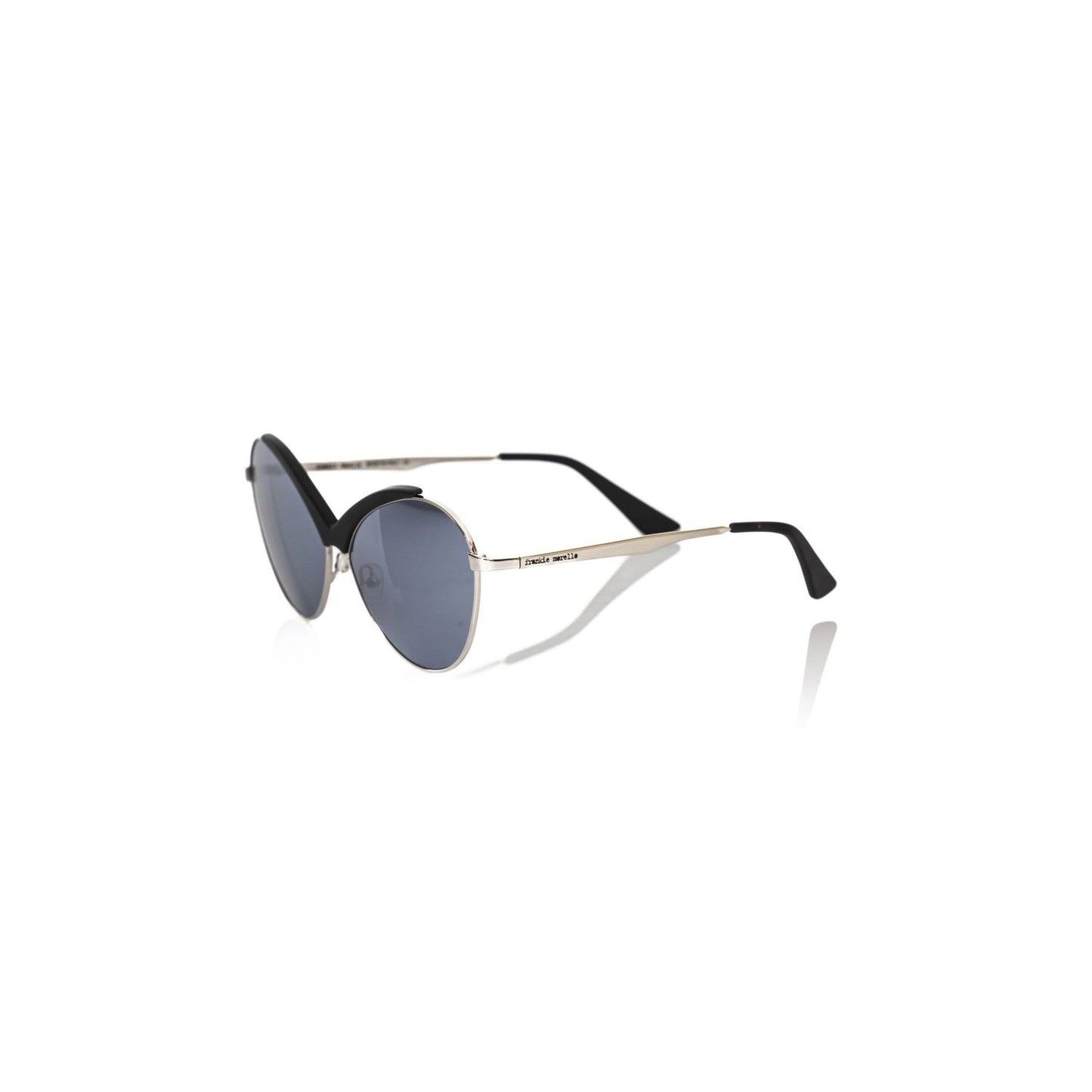 Frankie Morello Black Metallic Women Sunglasses