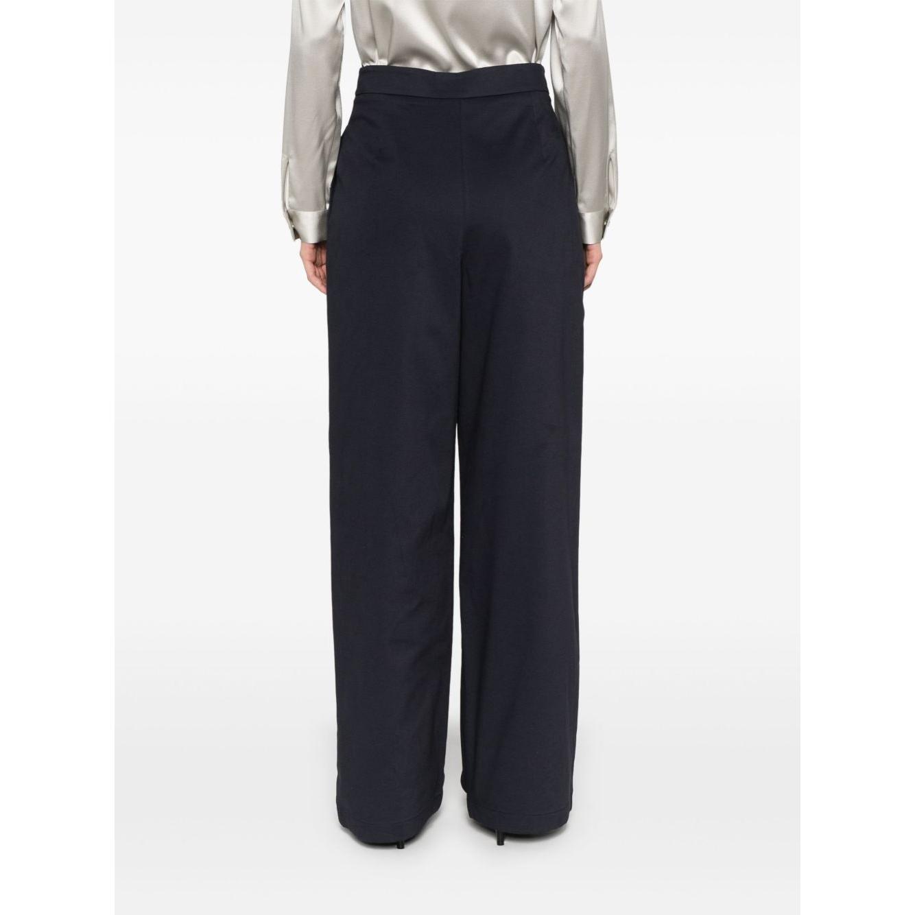 Emporio Armani Cotton Wide Leg Trousers EW000760AF12440UB115-P25