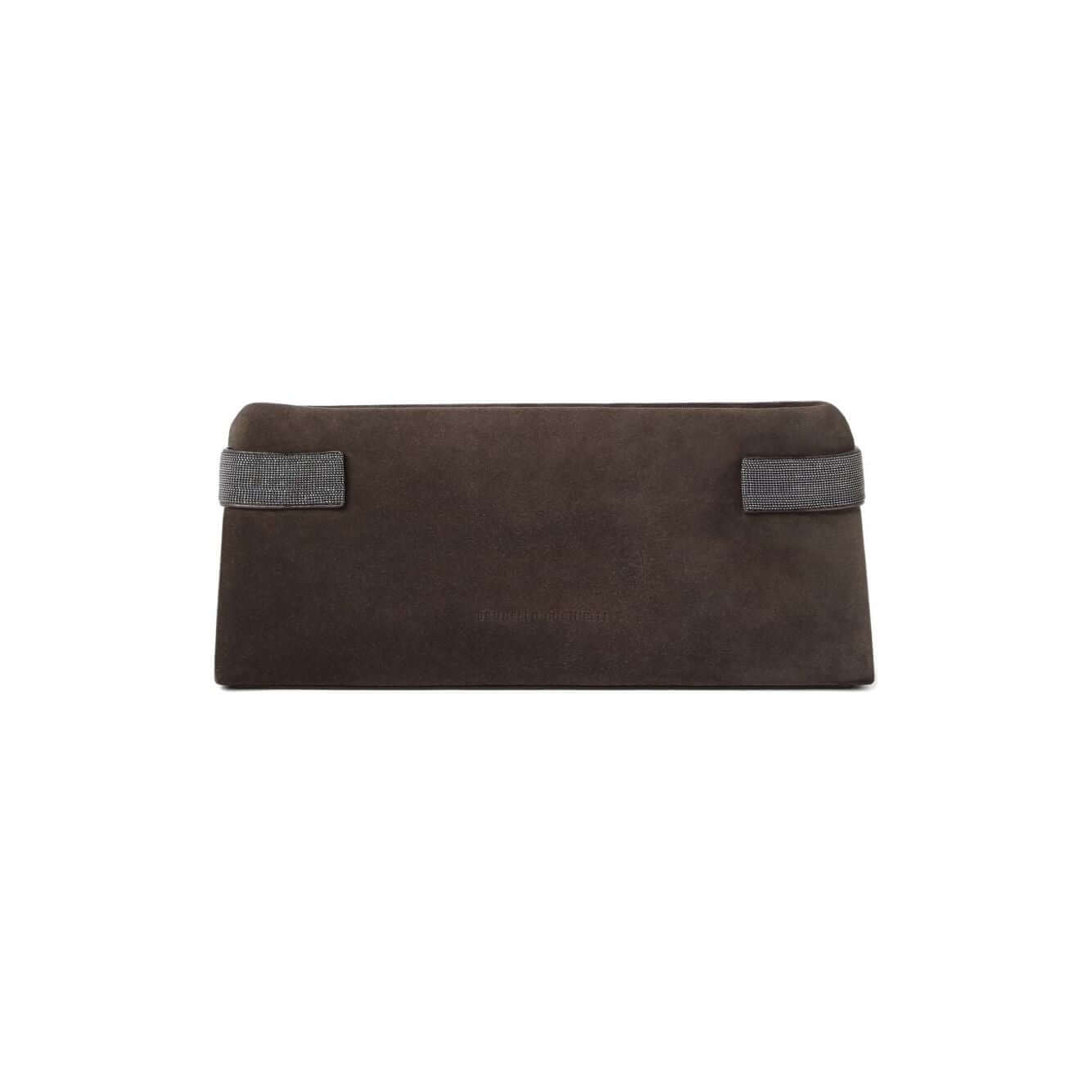 Brunello Cucinelli Essence pouch bag in suede with precious bands MBDLD2746PC7284-AI25