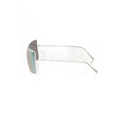 Frankie Morello Silver Metallic Fiber Women Sunglasses