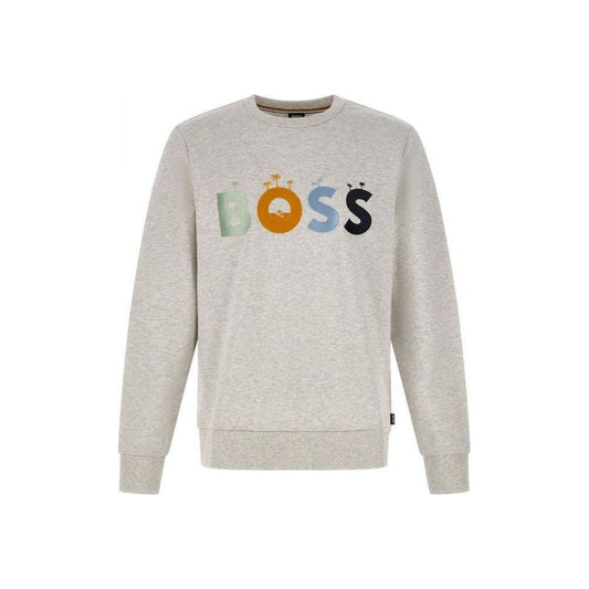 Hugo Boss Grey Cotton Logo Details Sweatshirt 1728,67466920096,Accessories,Clothing,Grey,Hugo Boss,Men,Men - Clothing,New with tags,S,Sweaters - Clothing,Sweaters - Men - Clothing,Sweatshirts - Sweaters - Clothing,XXL