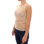 Dolce & Gabbana Beige Sleeveless Cotton Top Tank Blouse GSS11435-1