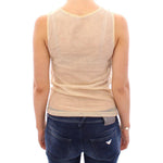 Dolce & Gabbana Beige Sleeveless Cotton Top Tank Blouse GSS11435-1