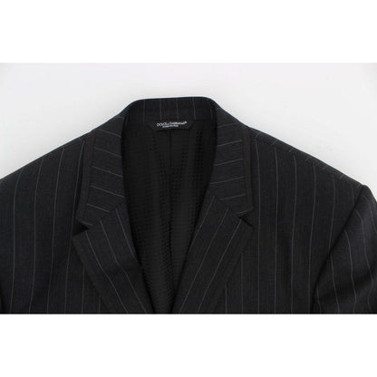 Dolce & Gabbana Gray Striped Slim Fit Wool Blazer1728,5% Virgin wool,67345645728,Blazers - Men - Clothing,Blazers - Suits & Blazers - Clothing,Clothing,Dolce & Gabbana,Gray,IT50 | L,Material: 95% Wool,Men,Men - Clothing,New with tags,Suits & Blazers - Clo