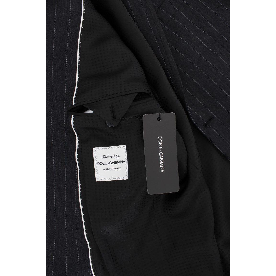 Dolce & Gabbana Gray Striped Slim Fit Wool Blazer1728,5% Virgin wool,67345645728,Blazers - Men - Clothing,Blazers - Suits & Blazers - Clothing,Clothing,Dolce & Gabbana,Gray,IT50 | L,Material: 95% Wool,Men,Men - Clothing,New with tags,Suits & Blazers - Clo