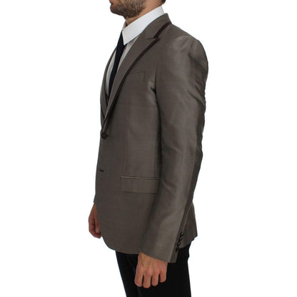 Dolce & Gabbana Brown Slim Fit Silk Two Button Blazer1728,67345645728,Blazers - Men - Clothing,Blazers - Suits & Blazers - Clothing,Brown,Clothing,Dolce & Gabbana,IT44 | XS,Material: 100% Silk,Men,Men - Clothing,New with tags,Suits & Blazers - Clothing