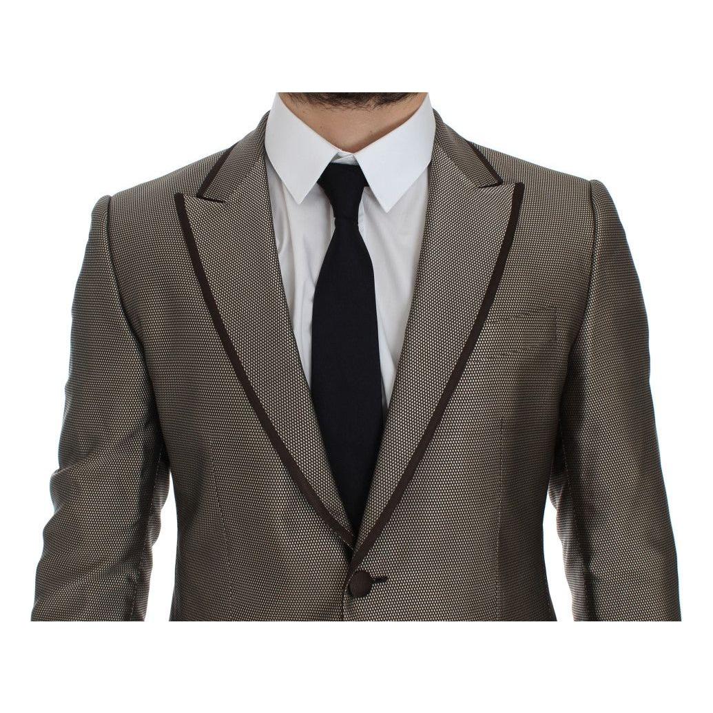 Dolce & Gabbana Brown Slim Fit Silk Two Button Blazer1728,67345645728,Blazers - Men - Clothing,Blazers - Suits & Blazers - Clothing,Brown,Clothing,Dolce & Gabbana,IT44 | XS,Material: 100% Silk,Men,Men - Clothing,New with tags,Suits & Blazers - Clothing