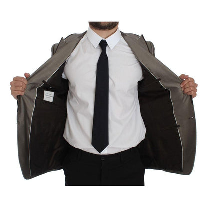 Dolce & Gabbana Brown Slim Fit Silk Two Button Blazer1728,67345645728,Blazers - Men - Clothing,Blazers - Suits & Blazers - Clothing,Brown,Clothing,Dolce & Gabbana,IT44 | XS,Material: 100% Silk,Men,Men - Clothing,New with tags,Suits & Blazers - Clothing