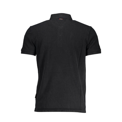 Napapijri Black Cotton Polo Shirt