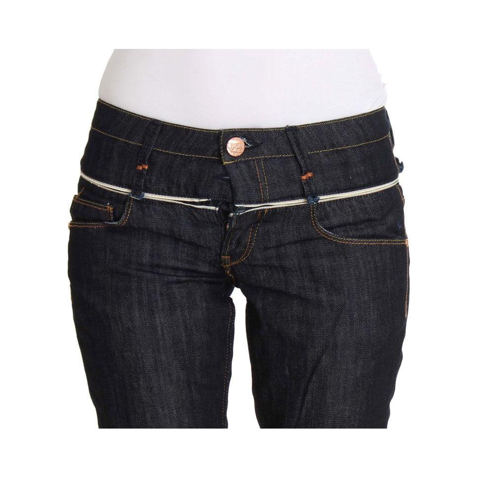 Acht Blue Denim Cotton Bottoms Straight Fit Jeans