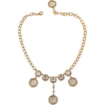 Dolce & Gabbana Gold Clock Statement Crystal Chain Necklace SMY100954