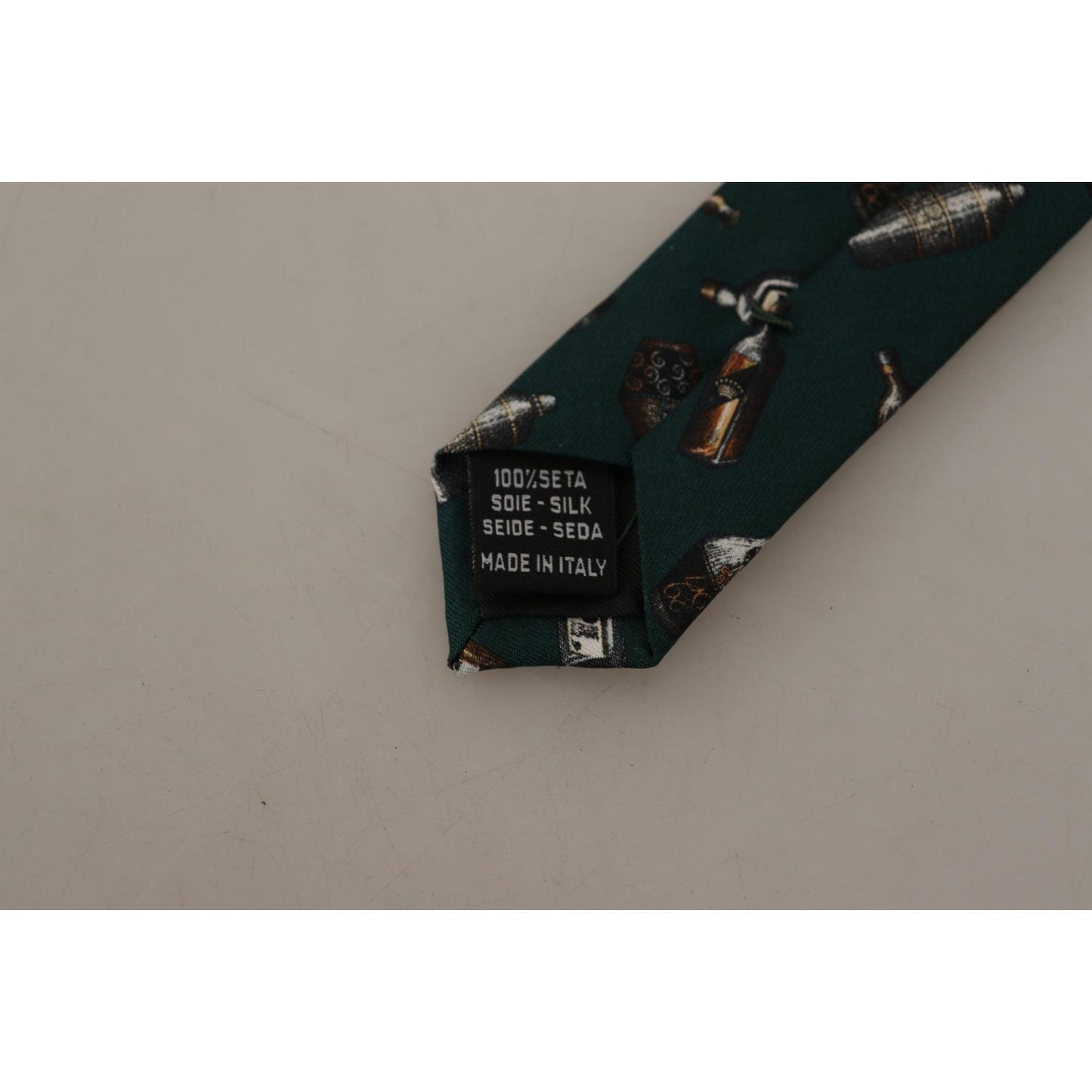 Dolce & Gabbana Black Bottle Fantasy Print Silk Adjustable Accessory Tie 1728,67345645728,Accessories,Black,Dolce & Gabbana,Material: 100% Silk,Men,Men - Accessories,New with tags,Ties & Bowties - Men - Accessories,Ties - Ties and Formal Accessories - Acc