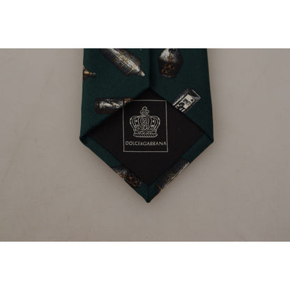 Dolce & Gabbana Black Bottle Fantasy Print Silk Adjustable Accessory Tie 1728,67345645728,Accessories,Black,Dolce & Gabbana,Material: 100% Silk,Men,Men - Accessories,New with tags,Ties & Bowties - Men - Accessories,Ties - Ties and Formal Accessories - Acc