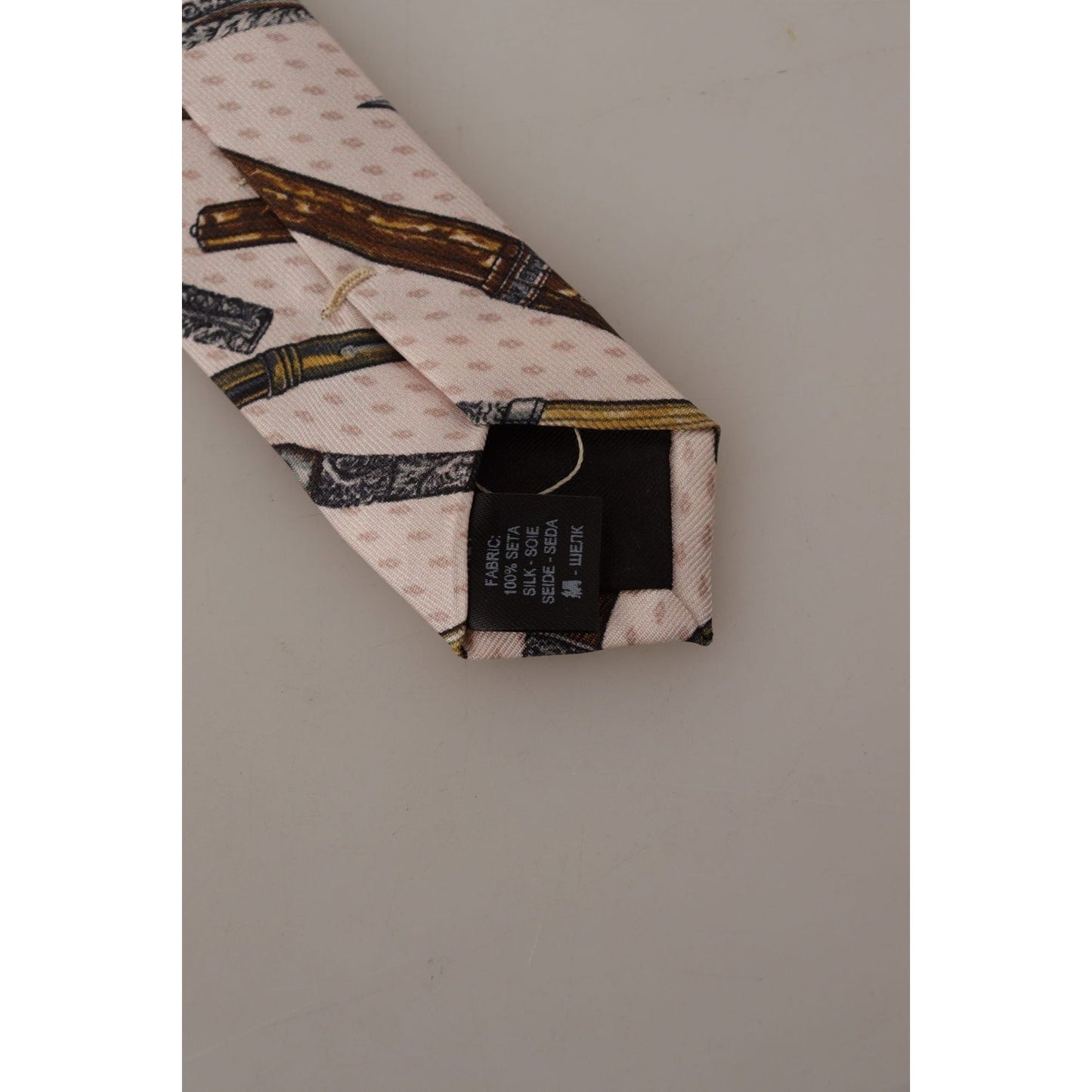 Dolce & Gabbana Pink Pen Dots Print 100% Silk Adjustable Neck Accessory Tie 1728,67345645728,Accessories,Dolce & Gabbana,Material: 100% Silk,Men,Men - Accessories,New with tags,Pink,Ties & Bowties - Men - Accessories,Ties - Ties and Formal Accessories - A
