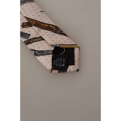 Dolce & Gabbana Pink Pen Dots Print 100% Silk Adjustable Neck Accessory Tie 1728,67345645728,Accessories,Dolce & Gabbana,Material: 100% Silk,Men,Men - Accessories,New with tags,Pink,Ties & Bowties - Men - Accessories,Ties - Ties and Formal Accessories - A