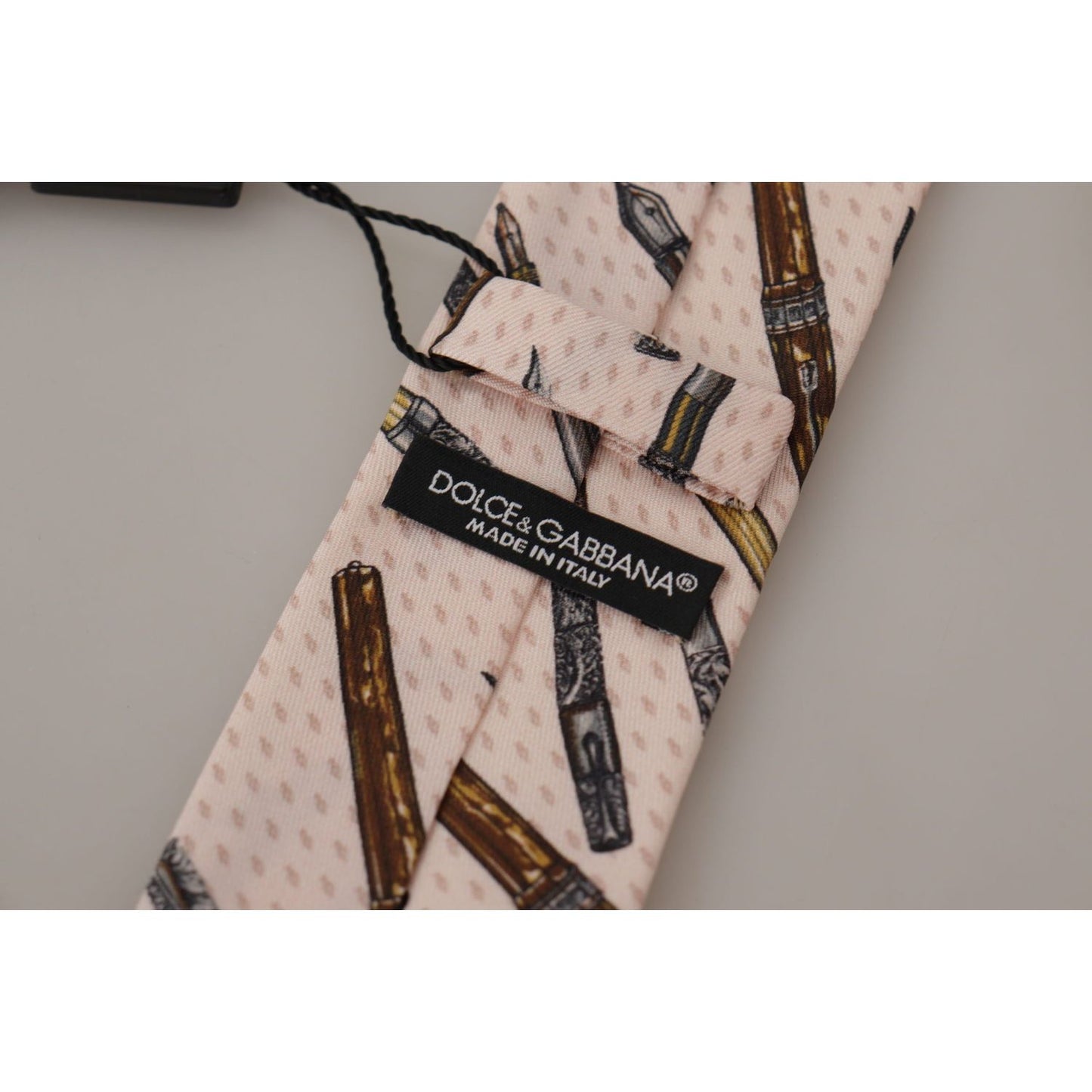 Dolce & Gabbana Pink Pen Dots Print 100% Silk Adjustable Neck Accessory Tie 1728,67345645728,Accessories,Dolce & Gabbana,Material: 100% Silk,Men,Men - Accessories,New with tags,Pink,Ties & Bowties - Men - Accessories,Ties - Ties and Formal Accessories - A