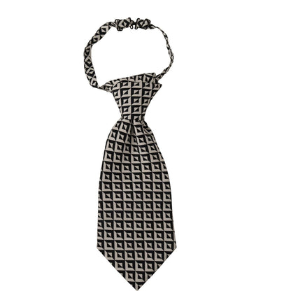 Dolce & Gabbana Black White Geometric 100% Silk Adjustable Accessory Tie 1728,67345645728,Accessories,Black,Dolce & Gabbana,Material: 100% Silk,Men,Men - Accessories,New with tags,Ties & Bowties - Men - Accessories,Ties - Ties and Formal Accessories - Acc