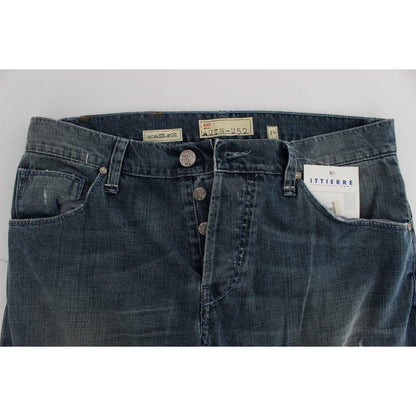 Acht Blue Wash Cotton Denim Regular Fit Jeans