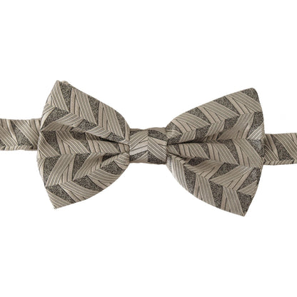 Dolce & Gabbana Gray 100% Silk Adjustable Neck Papillon Bow Tie 1728,67345645728,Accessories,Bowties - Ties and Formal Accessories - Accessories,Dolce & Gabbana,Material: 100% Silk,Men,Men - Accessories,New with tags,Ties & Bowties - Men - Accessories,Tie