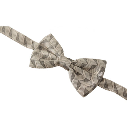 Dolce & Gabbana Gray 100% Silk Adjustable Neck Papillon Bow Tie 1728,67345645728,Accessories,Bowties - Ties and Formal Accessories - Accessories,Dolce & Gabbana,Material: 100% Silk,Men,Men - Accessories,New with tags,Ties & Bowties - Men - Accessories,Tie