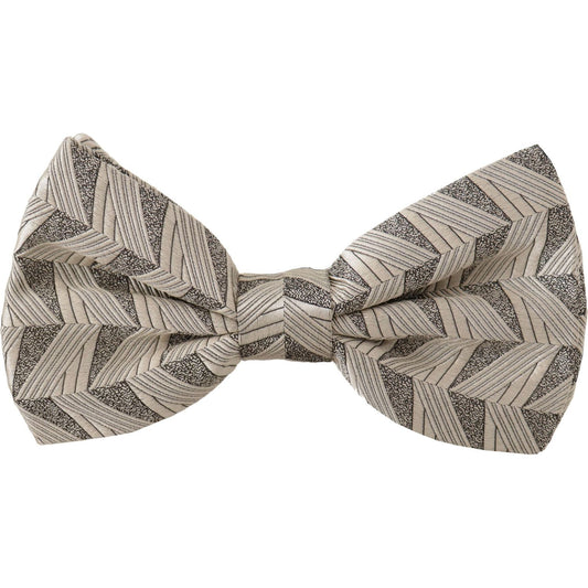 Dolce & Gabbana Gray 100% Silk Adjustable Neck Papillon Bow Tie 1728,67345645728,Accessories,Bowties - Ties and Formal Accessories - Accessories,Dolce & Gabbana,Material: 100% Silk,Men,Men - Accessories,New with tags,Ties & Bowties - Men - Accessories,Tie
