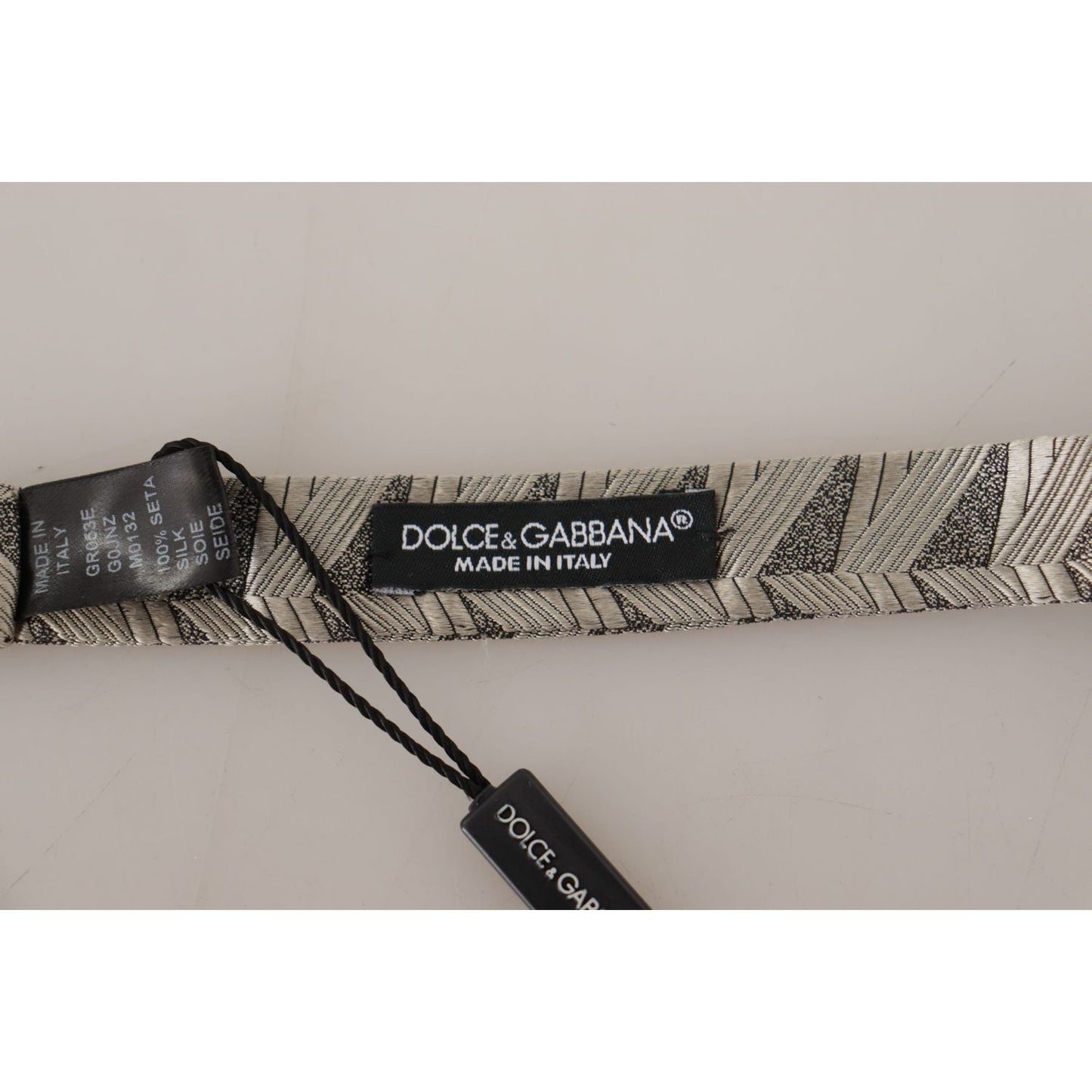 Dolce & Gabbana Gray 100% Silk Adjustable Neck Papillon Bow Tie 1728,67345645728,Accessories,Bowties - Ties and Formal Accessories - Accessories,Dolce & Gabbana,Material: 100% Silk,Men,Men - Accessories,New with tags,Ties & Bowties - Men - Accessories,Tie
