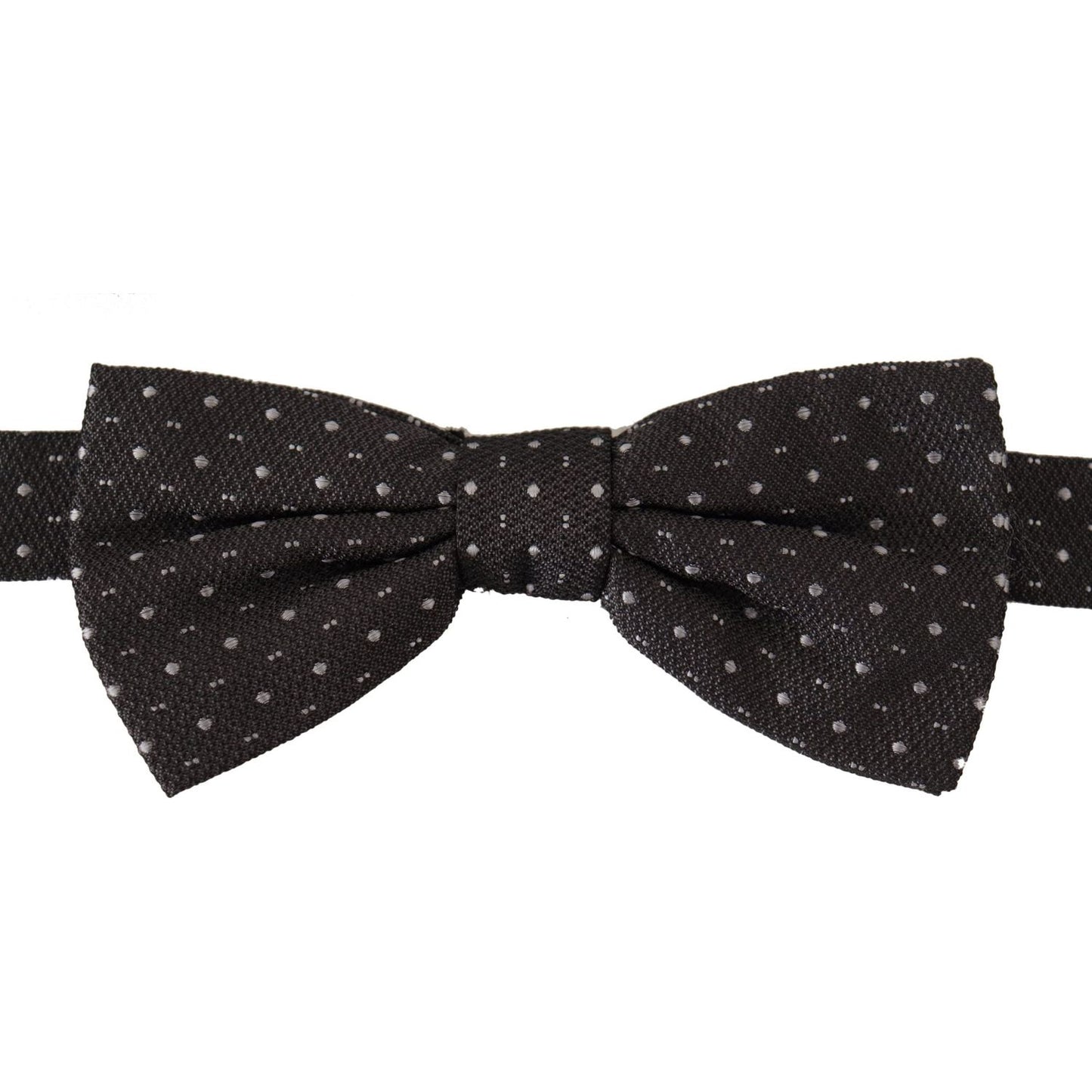 Dolce & Gabbana Gray Polka Dot 100% Silk Neck Papillon Tie 1728,67345645728,Accessories,Black,Bowties - Ties and Formal Accessories - Accessories,Dolce & Gabbana,Material: 100% Silk,Men,Men - Accessories,New with tags,Ties & Bowties - Men - Accessories,Ti