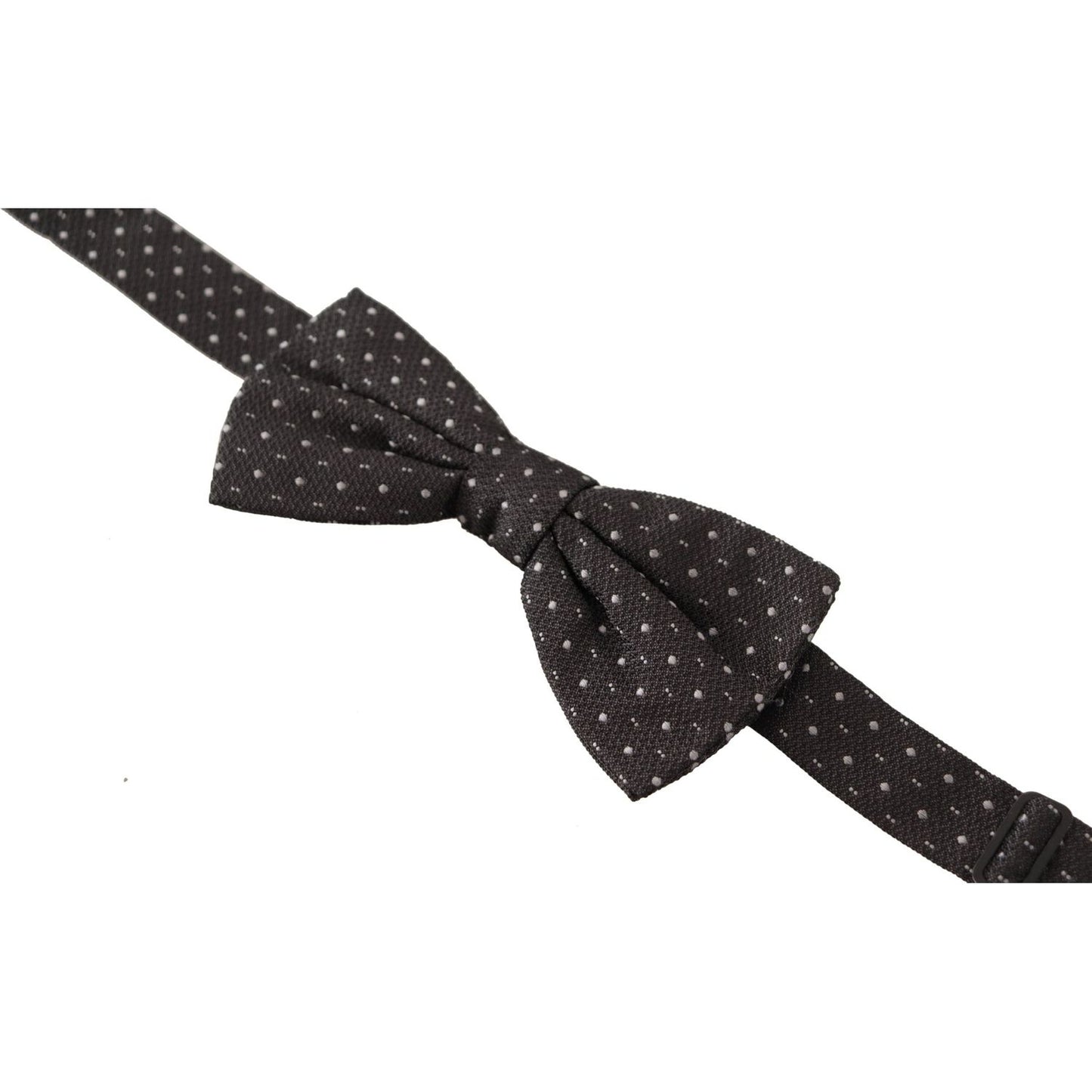 Dolce & Gabbana Gray Polka Dot 100% Silk Neck Papillon Tie 1728,67345645728,Accessories,Black,Bowties - Ties and Formal Accessories - Accessories,Dolce & Gabbana,Material: 100% Silk,Men,Men - Accessories,New with tags,Ties & Bowties - Men - Accessories,Ti