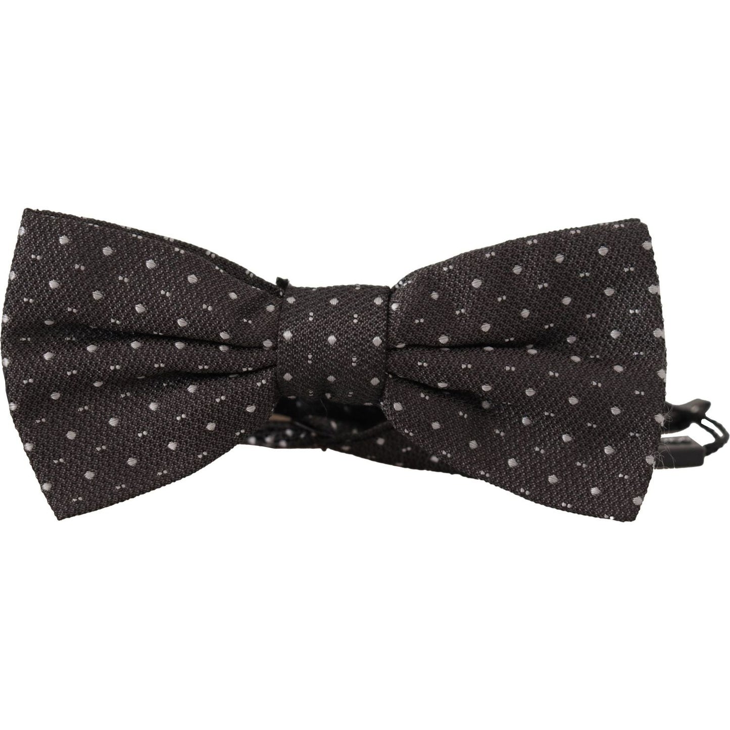 Dolce & Gabbana Gray Polka Dot 100% Silk Neck Papillon Tie 1728,67345645728,Accessories,Black,Bowties - Ties and Formal Accessories - Accessories,Dolce & Gabbana,Material: 100% Silk,Men,Men - Accessories,New with tags,Ties & Bowties - Men - Accessories,Ti