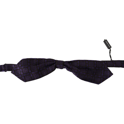 Dolce & Gabbana Blue Geometric Silk Adjustable Neck Papillon Tie 1728,67345645728,Accessories,Blue,Bowties - Ties and Formal Accessories - Accessories,Dolce & Gabbana,Material: 100% Silk,Men,Men - Accessories,New with tags,Ties & Bowties - Men - Accessori