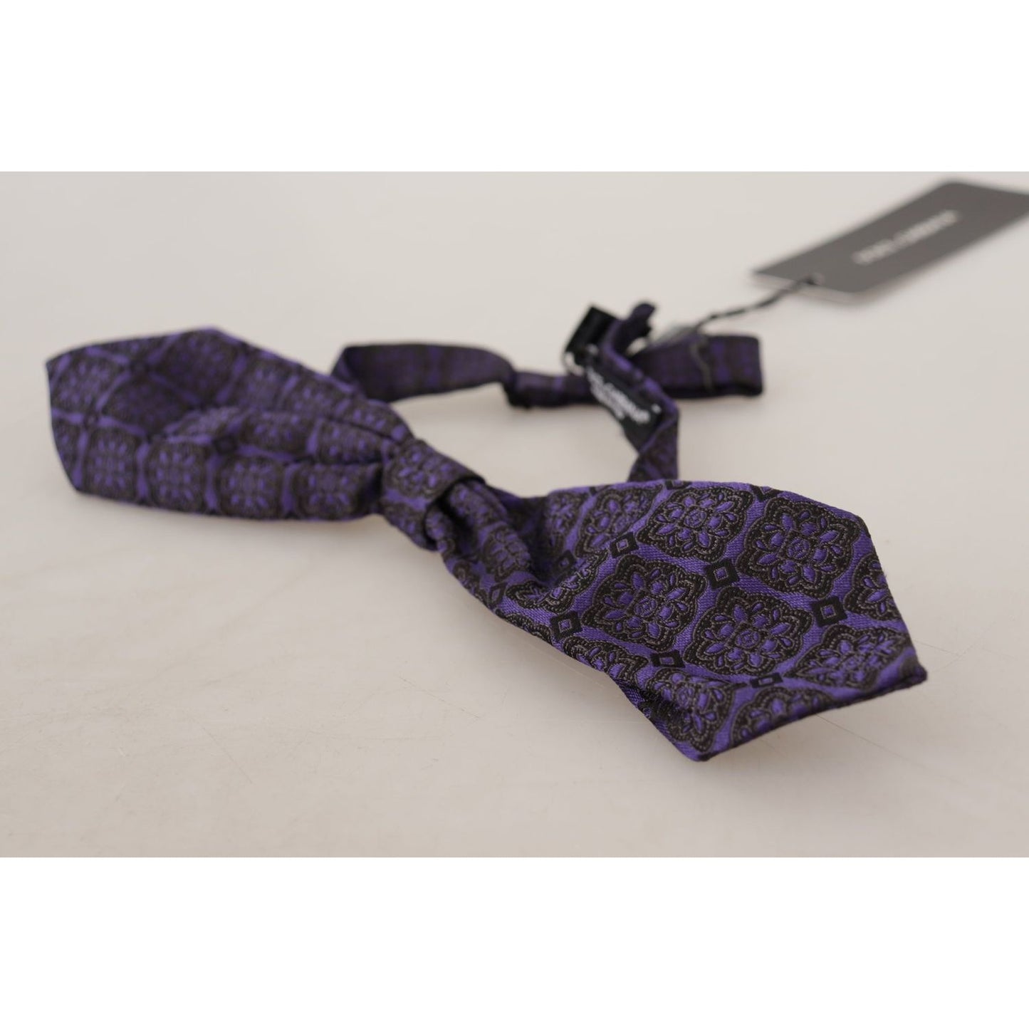 Dolce & Gabbana Blue Geometric Silk Adjustable Neck Papillon Tie 1728,67345645728,Accessories,Blue,Bowties - Ties and Formal Accessories - Accessories,Dolce & Gabbana,Material: 100% Silk,Men,Men - Accessories,New with tags,Ties & Bowties - Men - Accessori