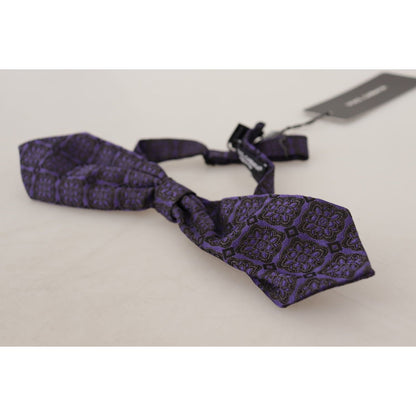 Dolce & Gabbana Blue Geometric Silk Adjustable Neck Papillon Tie 1728,67345645728,Accessories,Blue,Bowties - Ties and Formal Accessories - Accessories,Dolce & Gabbana,Material: 100% Silk,Men,Men - Accessories,New with tags,Ties & Bowties - Men - Accessori