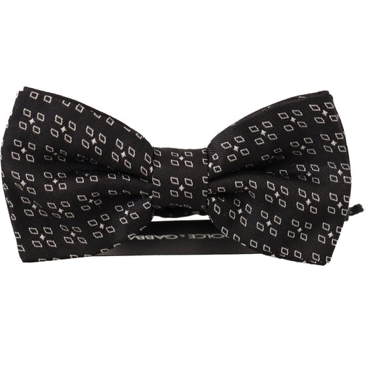 Dolce & Gabbana Black White Polka Dot 100% Silk Neck Papillon Tie 1728,67345645728,Accessories,Black,Bowties - Ties and Formal Accessories - Accessories,Dolce & Gabbana,Material: 100% Silk,Men,Men - Accessories,New with tags,Ties & Bowties - Men - Accesso