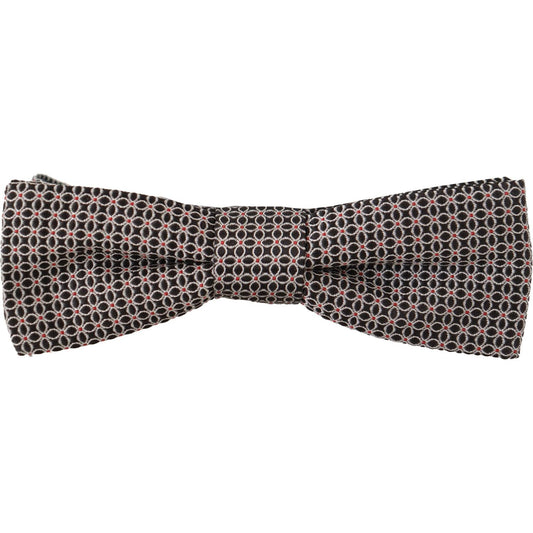 Dolce & Gabbana Black White Flower Pattern Silk Neck Papillon Tie 1728,67345645728,Accessories,Black,Bowties - Ties and Formal Accessories - Accessories,Dolce & Gabbana,Material: 100% Silk,Men,Men - Accessories,New with tags,Ties & Bowties - Men - Accesso