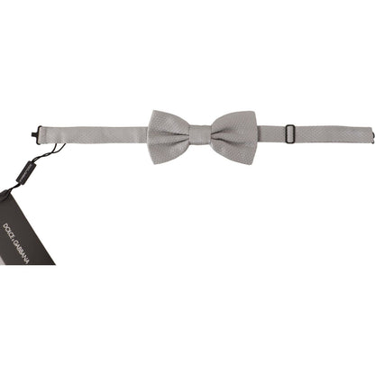 Dolce & Gabbana Gray 100% Silk Adjustable Neck Papillon Tie 1728,67345645728,Accessories,Bowties - Ties and Formal Accessories - Accessories,Dolce & Gabbana,Gray,Material: 100% Silk,Men,Men - Accessories,New with tags,Ties & Bowties - Men - Accessories,Ti