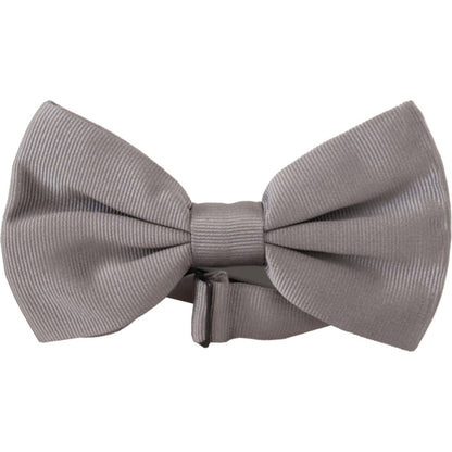 Dolce & Gabbana Gray 100% Silk Adjustable Neck Papillon Tie 1728,67345645728,Accessories,Bowties - Ties and Formal Accessories - Accessories,Dolce & Gabbana,Gray,Material: 100% Silk,Men,Men - Accessories,New with tags,Ties & Bowties - Men - Accessories,Ti