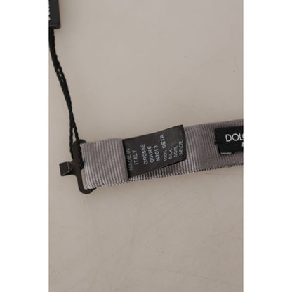 Dolce & Gabbana Gray 100% Silk Adjustable Neck Papillon Tie 1728,67345645728,Accessories,Bowties - Ties and Formal Accessories - Accessories,Dolce & Gabbana,Gray,Material: 100% Silk,Men,Men - Accessories,New with tags,Ties & Bowties - Men - Accessories,Ti