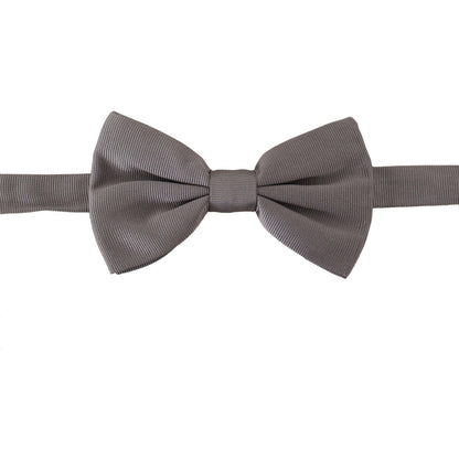 Dolce & Gabbana Gray 100% Silk Adjustable Neck Papillon Tie 1728,67345645728,Accessories,Bowties - Ties and Formal Accessories - Accessories,Dolce & Gabbana,Gray,Material: 100% Silk,Men,Men - Accessories,New with tags,Ties & Bowties - Men - Accessories,Ti