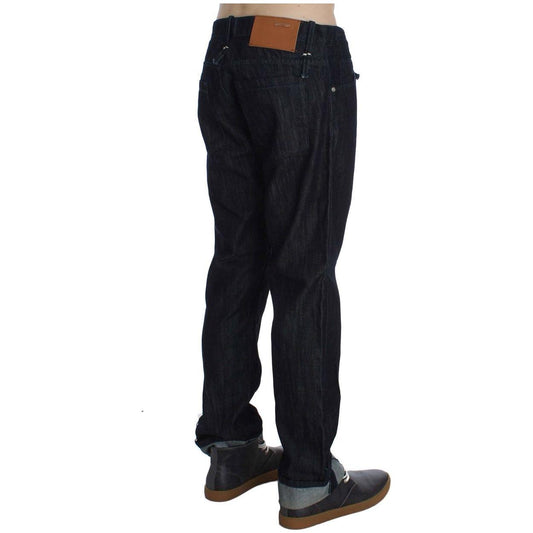 Acht Blue Cotton Regular Straight Fit Jeans