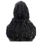 Dolce & Gabbana Elegant Black Sequined Hooded Scarf Wrap Hood Scarf Dolce & Gabbana Black