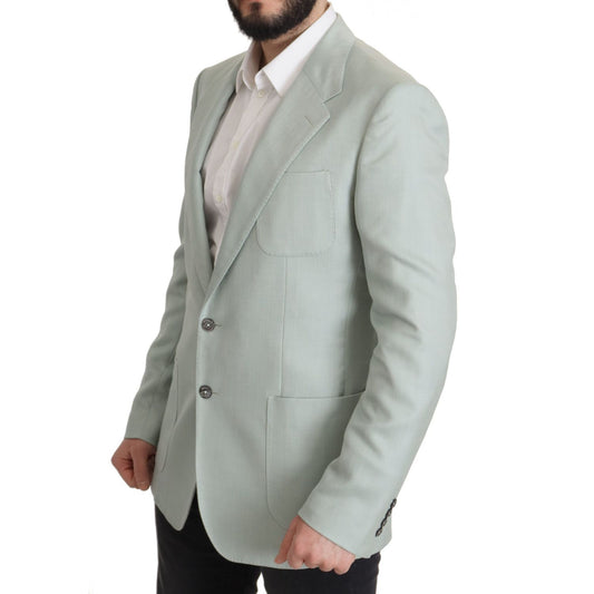 Dolce & Gabbana Green Cashmere Jacket Blazer Jacket
