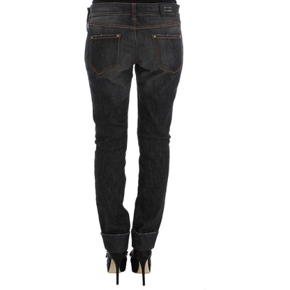 Ermanno Scervino Gray Cotton Slim Fit Denim Jeans