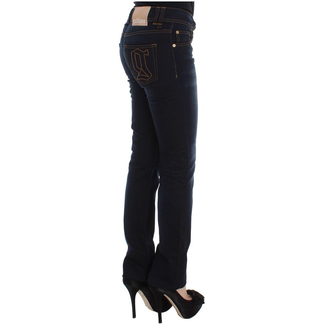 John Galliano Blue Wash Cotton Slim Fit Jeans