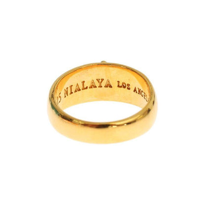 Nialaya Gold Plated 925 Silver Ring 1728,18K Gold Plated,67345645728,Accessories,Category - Jewellery,EU62 | US10.5,EU63 | US11,EU66 | US12,Gold,Jewellery - Accessories,Jewelry,Material: 925 Sterling Silver,Men,Men - Jewelry,New with tags,Nialaya,Rings -